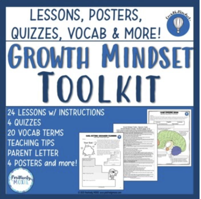 Activities for Growth Mindset for Students. Lessons, Quizzes, Vocabulary, Activities and More!